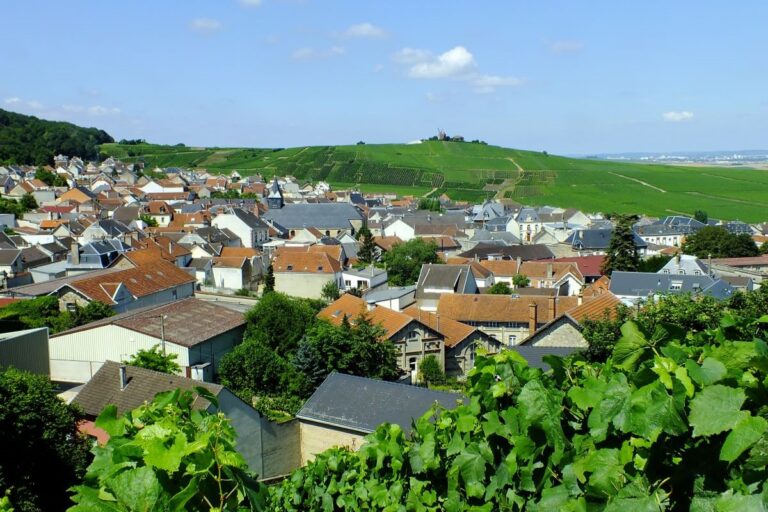 Verzenay le village avec au fond le moulin