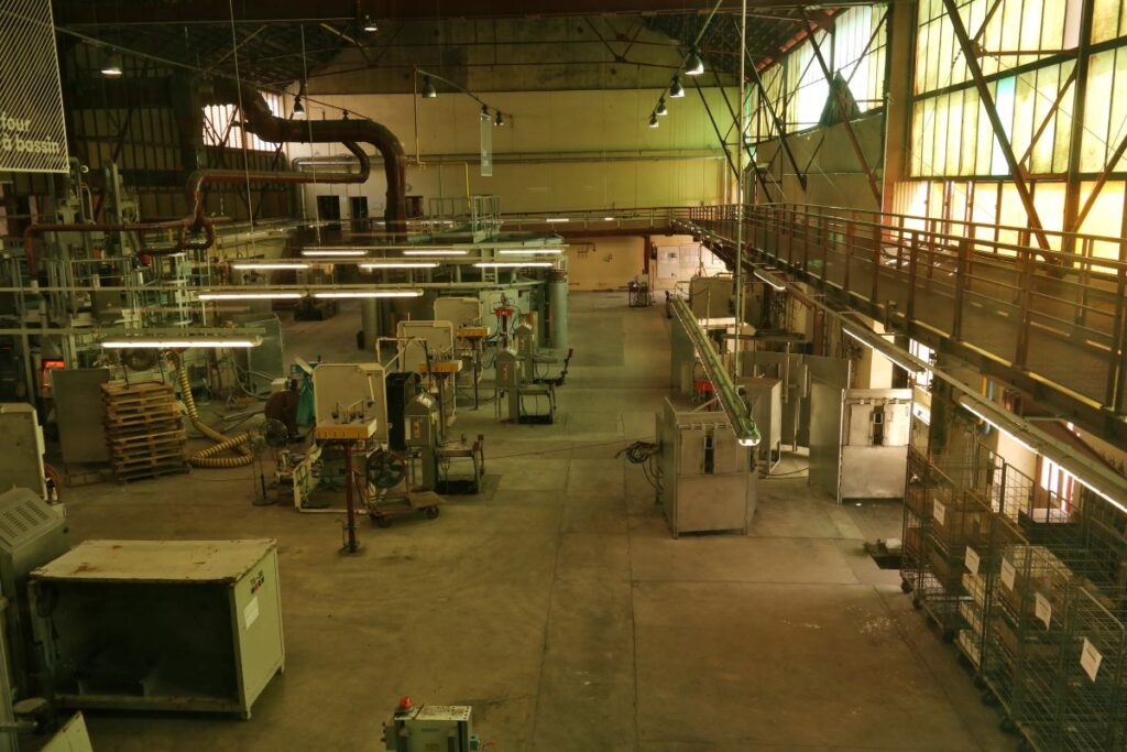 La grande halle des cristalleries saint Louis en Lorraine