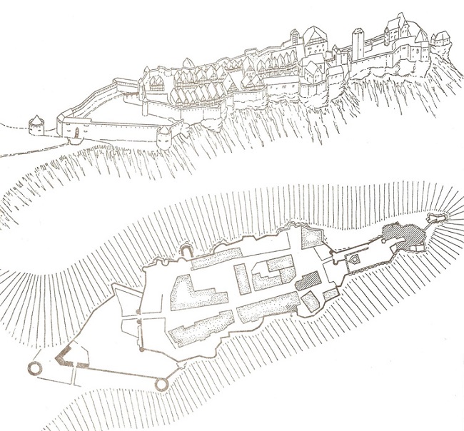 Plan du château de la Petite Pierre