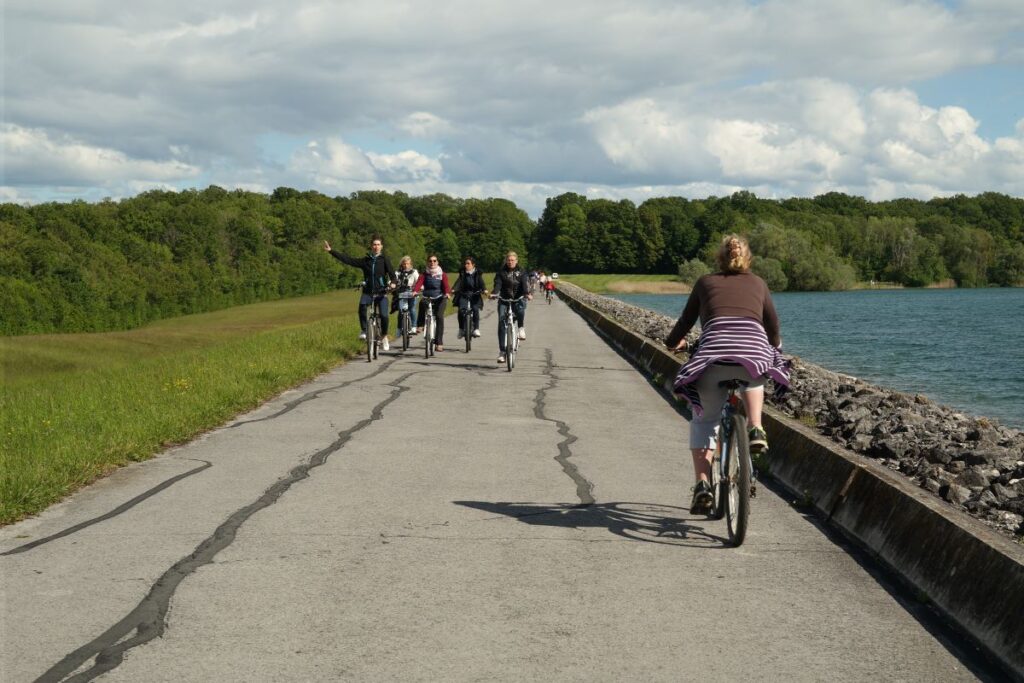 La piste cyclable du lac du Der