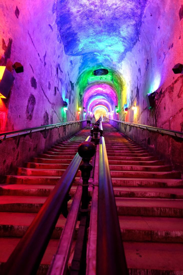 Escalier cave du domaine Pommery